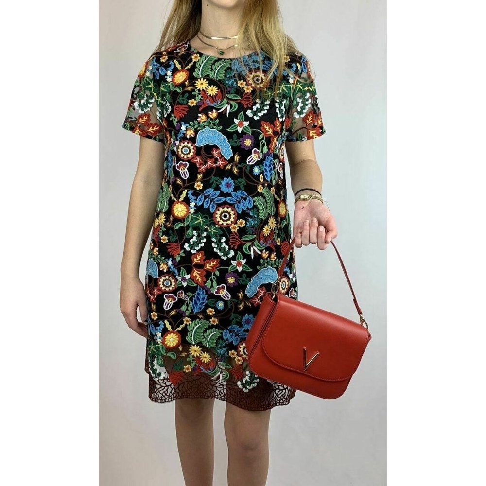 Valentino Giupure Floral Lace Mini Dress